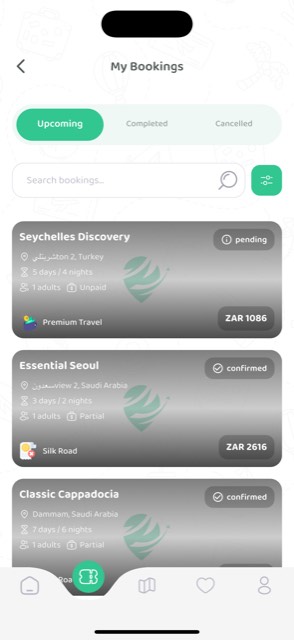 My bookings